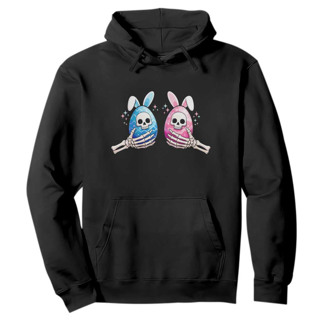 Gothic Easter Gift Hoodie Skeleton Hands Holding Easter Eggs TS12 Black Print Your Wear