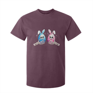 Gothic Easter Gift T Shirt For Kid Skeleton Hands Holding Easter Eggs TS12 Maroon Print Your Wear
