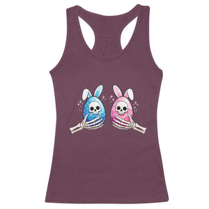 Gothic Easter Gift Racerback Tank Top Skeleton Hands Holding Easter Eggs TS12 Maroon Print Your Wear