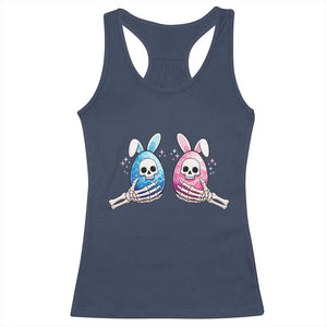 Gothic Easter Gift Racerback Tank Top Skeleton Hands Holding Easter Eggs TS12 Navy Print Your Wear