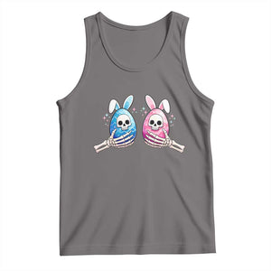 Gothic Easter Gift Tank Top Skeleton Hands Holding Easter Eggs TS12 Deep Heather Print Your Wear