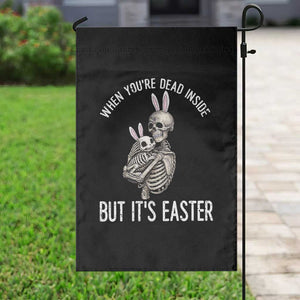 Funny Easter Bunny Skeleton Garden Flag Dead Inside But It Is Easter TS12 Print Your Wear