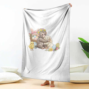 Cute Punch Baby Monkey Easter Throw Blanket Funny Animal Gift TS12 Print Your Wear