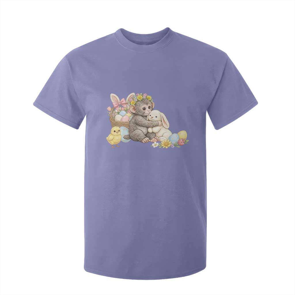 Cute Punch Baby Monkey Easter T Shirt For Kid Funny Animal Gift TS12 Violet Print Your Wear