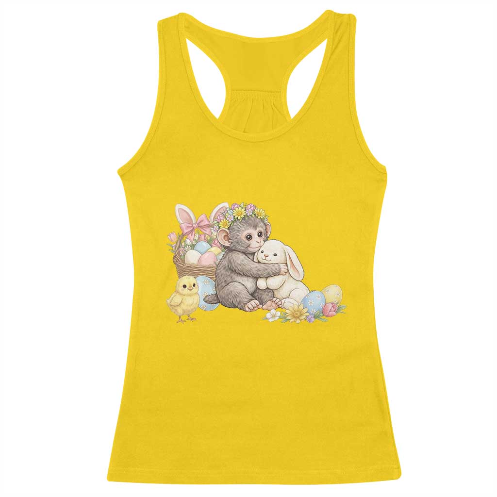 Cute Punch Baby Monkey Easter Racerback Tank Top Funny Animal Gift TS12 Daisy Print Your Wear