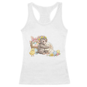 Cute Punch Baby Monkey Easter Racerback Tank Top Funny Animal Gift TS12 White Print Your Wear