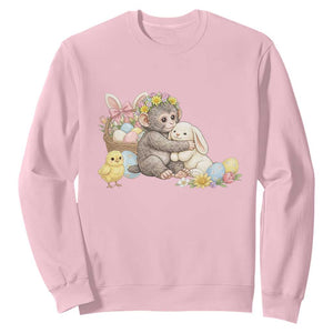 Cute Punch Baby Monkey Easter Sweatshirt Funny Animal Gift TS12 Light Pink Print Your Wear