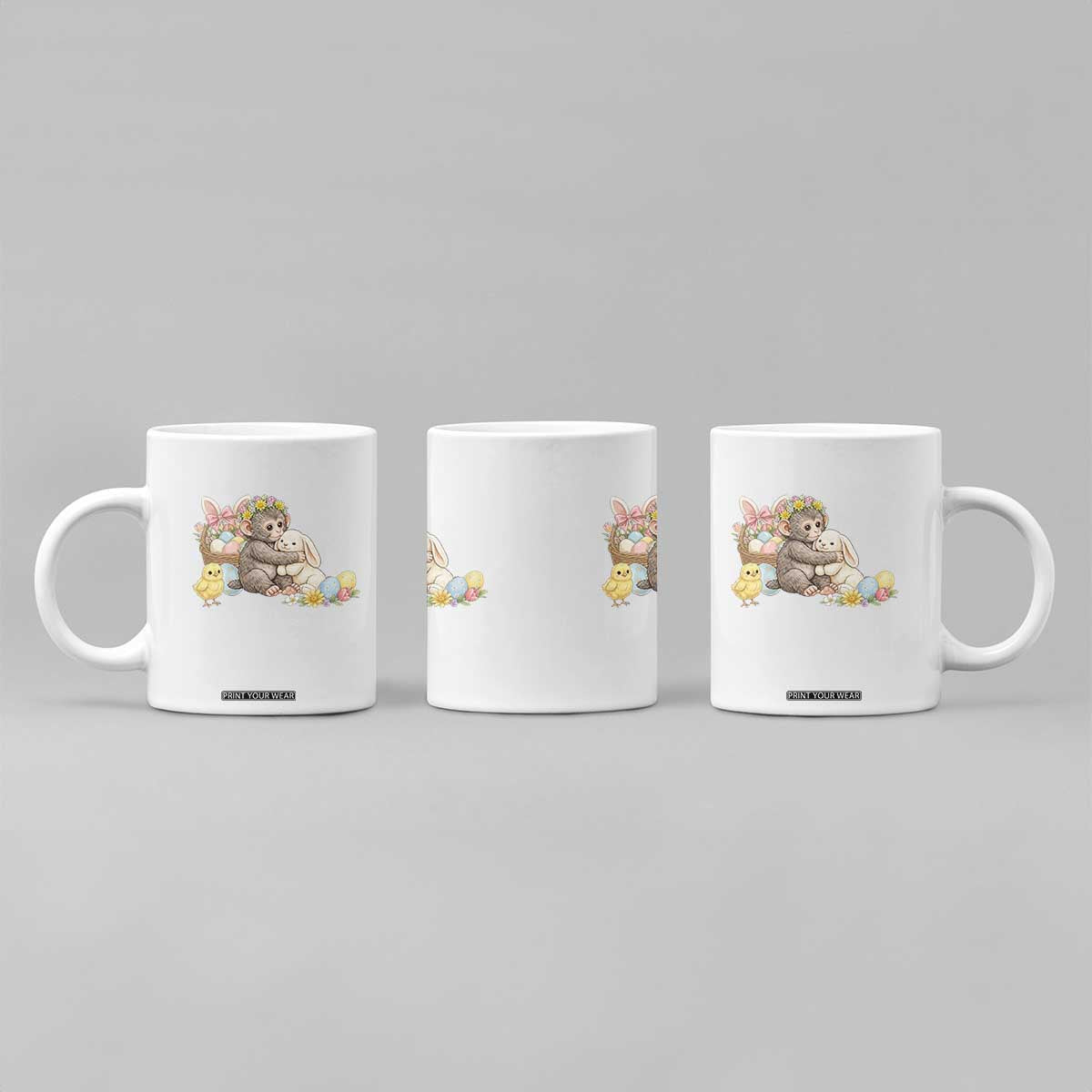 Cute Punch Baby Monkey Easter Coffee Mug Funny Animal Gift TS12 Print Your Wear