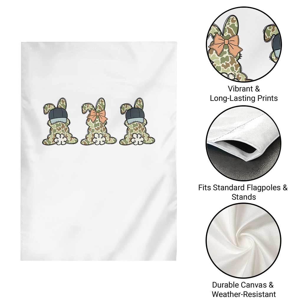 Camo Easter Bunny Garden Flag Funny Hunter Easter Gift TS12 Print Your Wear
