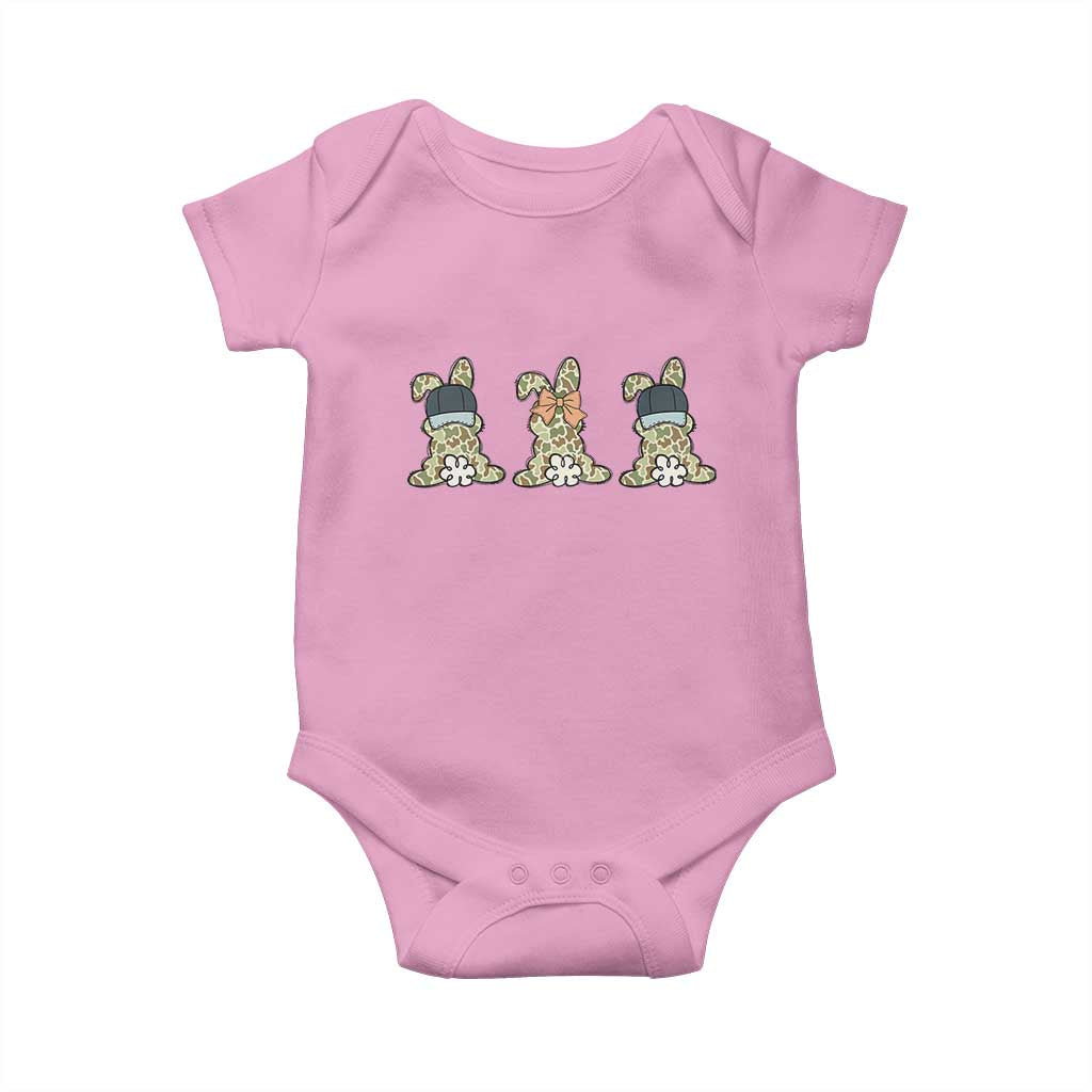 Camo Easter Bunny Baby Onesie Funny Hunter Easter Gift TS12 Light Pink Print Your Wear