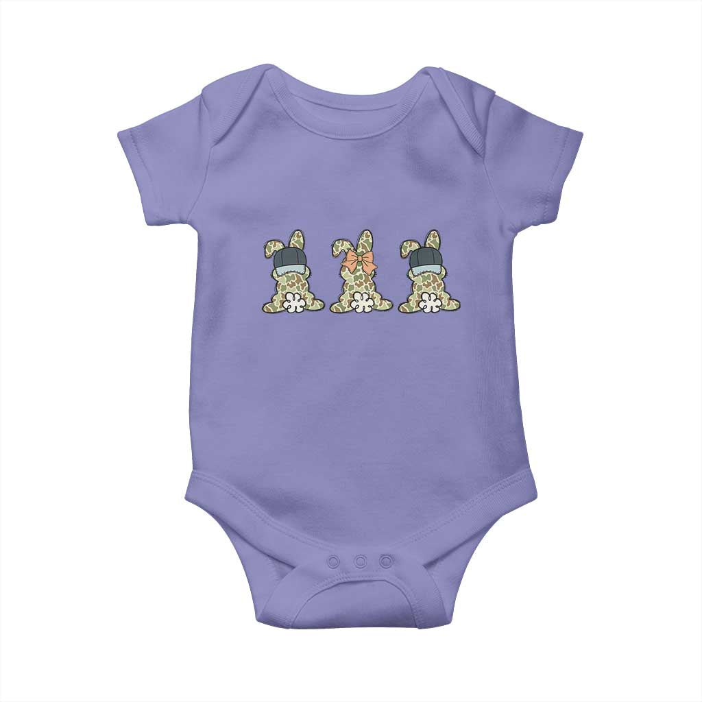 Camo Easter Bunny Baby Onesie Funny Hunter Easter Gift TS12 Violet Print Your Wear