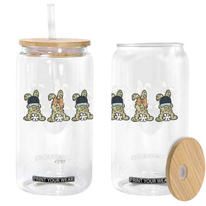 Camo Easter Bunny Glass Can Funny Hunter Easter Gift TS12 Print Your Wear