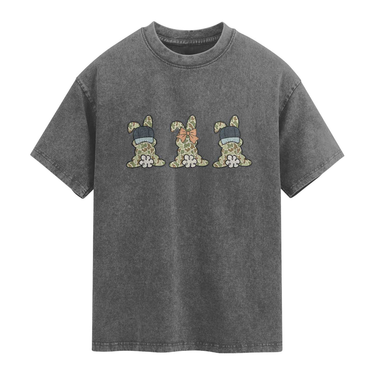 Camo Easter Bunny Washed Cotton T-Shirt Funny Hunter Easter Gift