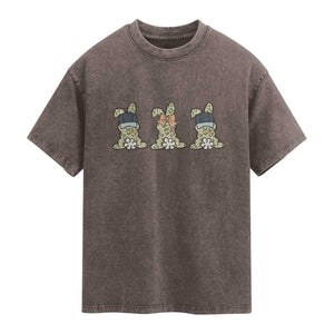 Camo Easter Bunny Washed Cotton T-Shirt Funny Hunter Easter Gift