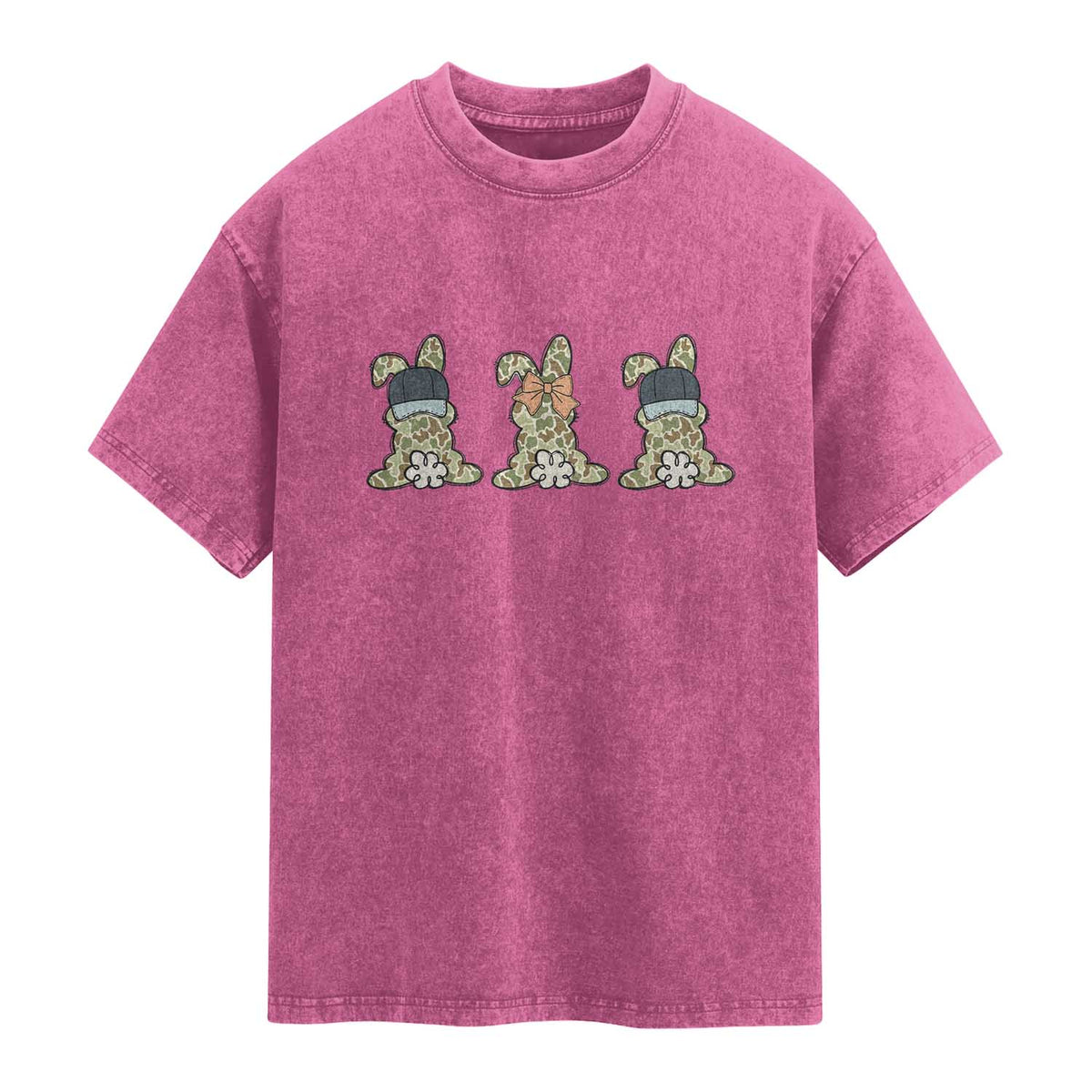 Camo Easter Bunny Washed Cotton T-Shirt Funny Hunter Easter Gift