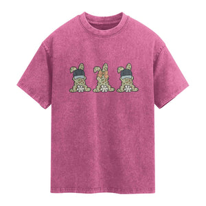 Camo Easter Bunny Washed Cotton T-Shirt Funny Hunter Easter Gift