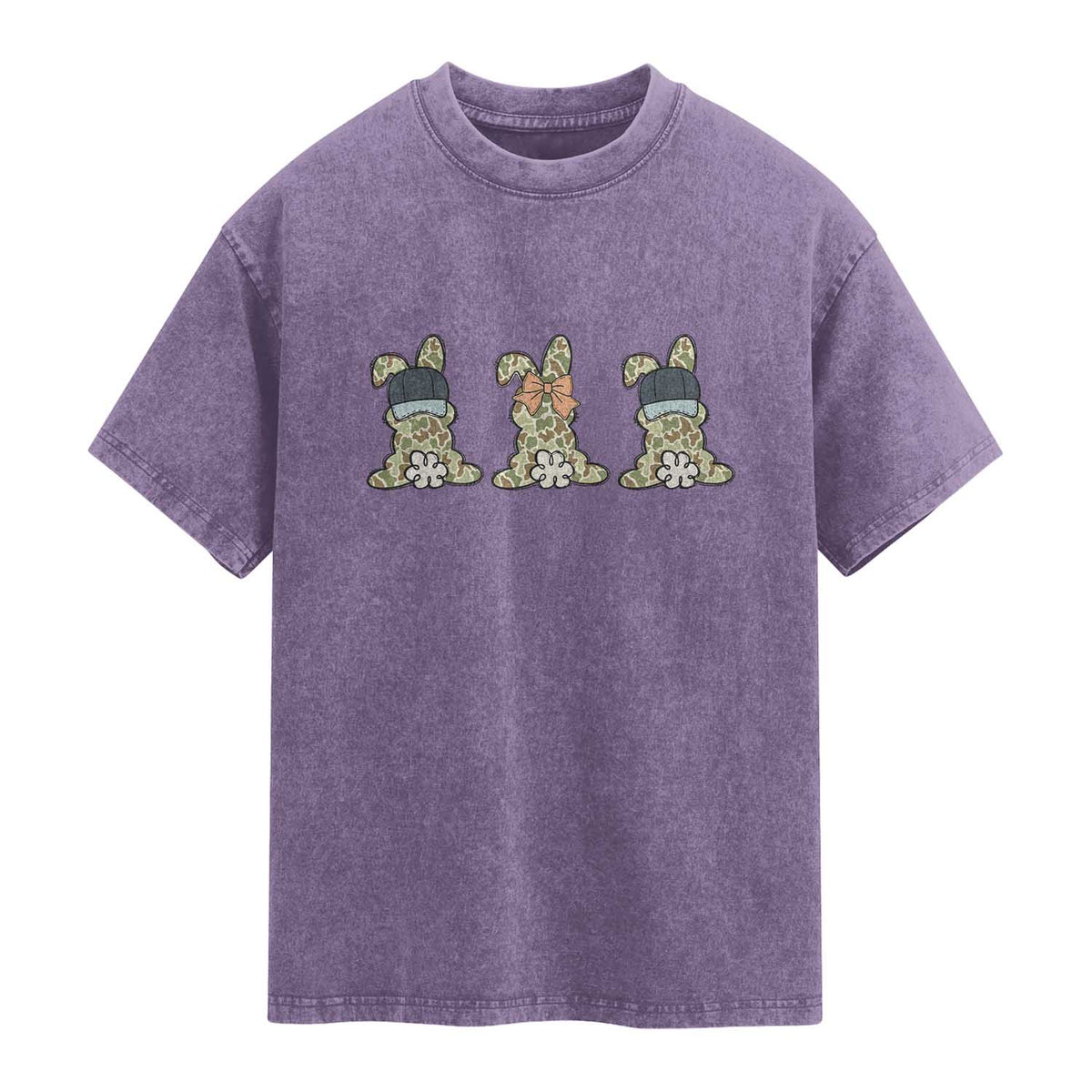 Camo Easter Bunny Washed Cotton T-Shirt Funny Hunter Easter Gift