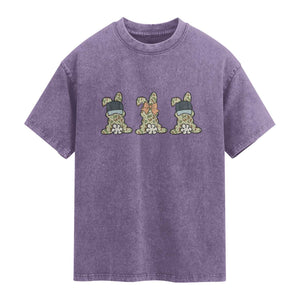 Camo Easter Bunny Washed Cotton T-Shirt Funny Hunter Easter Gift