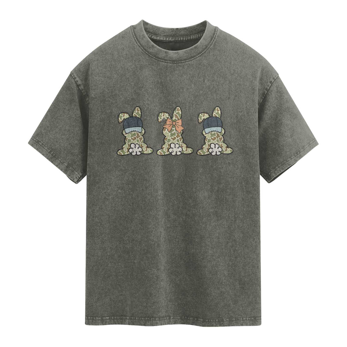 Camo Easter Bunny Washed Cotton T-Shirt Funny Hunter Easter Gift