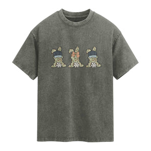 Camo Easter Bunny Washed Cotton T-Shirt Funny Hunter Easter Gift