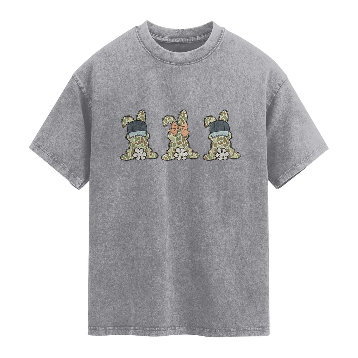 Camo Easter Bunny Washed Cotton T-Shirt Funny Hunter Easter Gift