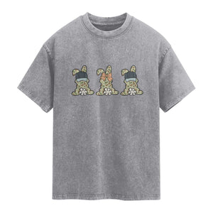 Camo Easter Bunny Washed Cotton T-Shirt Funny Hunter Easter Gift