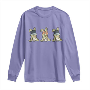 Camo Easter Bunny Long Sleeve Shirt Funny Hunter Easter Gift TS12 Violet Print Your Wear