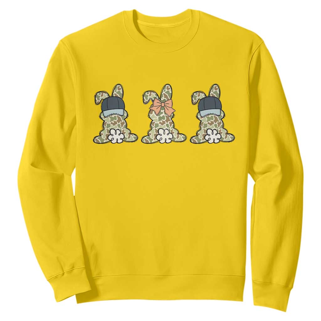 Camo Easter Bunny Sweatshirt Funny Hunter Easter Gift TS12 Daisy Print Your Wear