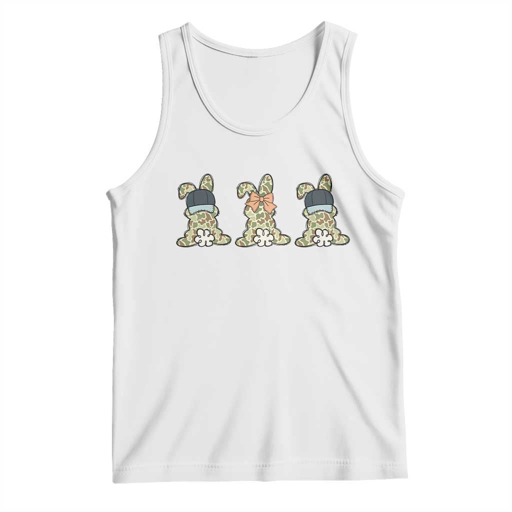Camo Easter Bunny Tank Top Funny Hunter Easter Gift TS12 White Print Your Wear