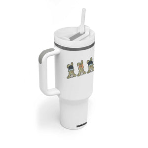 Camo Easter Bunny Tumbler With Handle Funny Hunter Easter Gift TS12 Print Your Wear