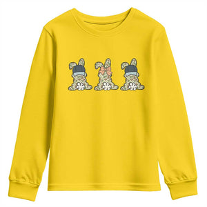 Camo Easter Bunny Youth Sweatshirt Funny Hunter Easter Gift TS12 Daisy Print Your Wear