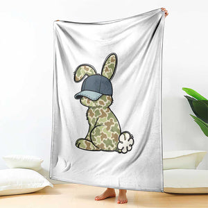 Camouflage Bunny Throw Blanket Funny Hunter Easter Gift TS12 Print Your Wear