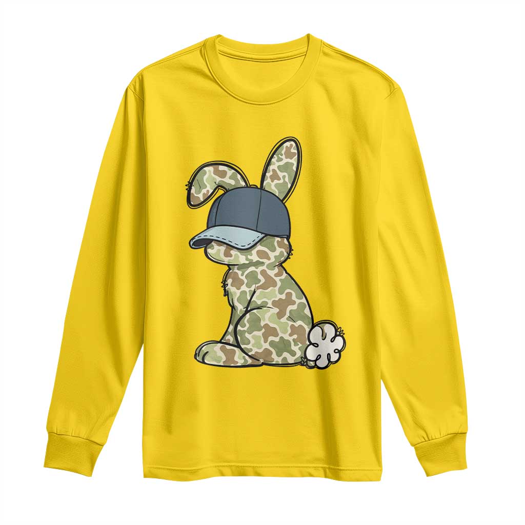 Camouflage Bunny Long Sleeve Shirt Funny Hunter Easter Gift TS12 Daisy Print Your Wear