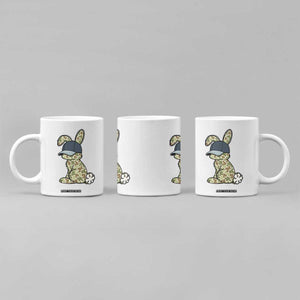 Camouflage Bunny Coffee Mug Funny Hunter Easter Gift TS12 Print Your Wear