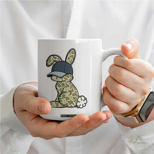 Camouflage Bunny Coffee Mug Funny Hunter Easter Gift TS12 Print Your Wear