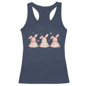 Floral Bunny Easter Racerback Tank Top Shabby Chic Rose Pattern TS12 Navy Print Your Wear