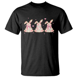 Floral Bunny Easter T Shirt Shabby Chic Rose Pattern TS12 Black Print Your Wear
