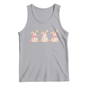 Floral Bunny Easter Tank Top Shabby Chic Rose Pattern TS12 Athletic Heather Print Your Wear