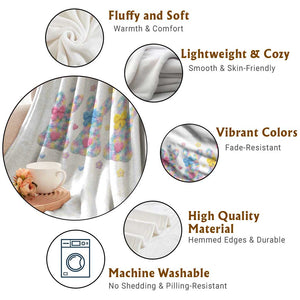 Faux Yarn Easter Bunny Effect Printed Throw Blanket Coquette Aesthetic Gift TS12 Print Your Wear