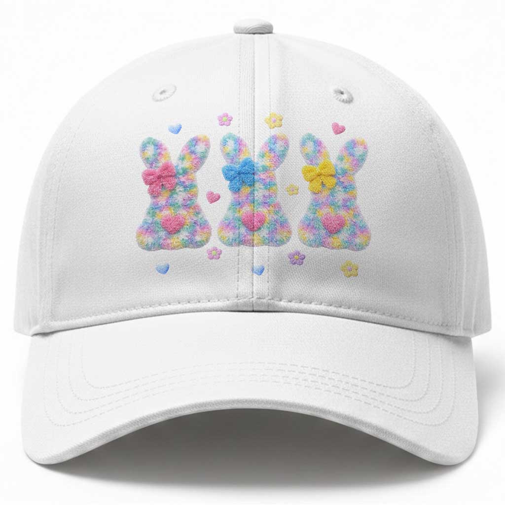 Faux Yarn Easter Bunny Effect Printed Baseball Cap Coquette Aesthetic Gift TS12 Print Your Wear