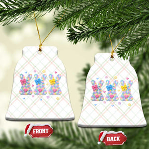 Faux Yarn Easter Bunny Effect Printed Ceramic Ornament Coquette Aesthetic Gift TS12 Print Your Wear
