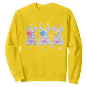 Faux Yarn Easter Bunny Effect Printed Sweatshirt Coquette Aesthetic Gift TS12 Daisy Print Your Wear