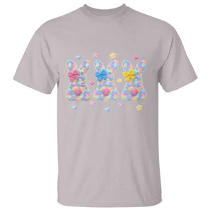Faux Yarn Easter Bunny Effect Printed T Shirt Coquette Aesthetic Gift TS12 Ice Gray Print Your Wear