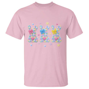 Faux Yarn Easter Bunny Effect Printed T Shirt Coquette Aesthetic Gift TS12 Light Pink Print Your Wear
