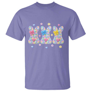 Faux Yarn Easter Bunny Effect Printed T Shirt Coquette Aesthetic Gift TS12 Violet Print Your Wear