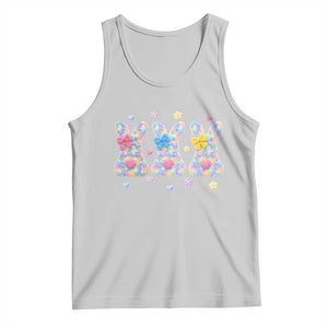 Faux Yarn Easter Bunny Effect Printed Tank Top Coquette Aesthetic Gift TS12 Ash Print Your Wear