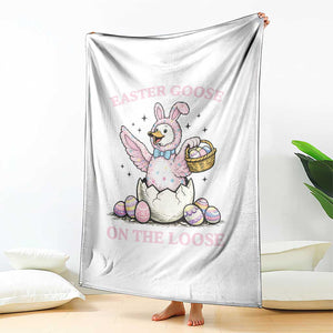 Easter Goose On The Loose Throw Blanket Funny Easter Egg Hunt Gift TS12 Print Your Wear