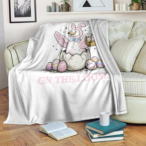 Easter Goose On The Loose Throw Blanket Funny Easter Egg Hunt Gift TS12 Print Your Wear