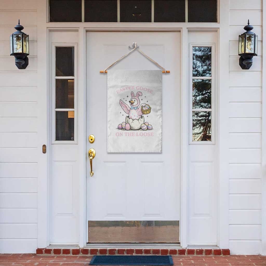 Easter Goose On The Loose Garden Flag Funny Easter Egg Hunt Gift TS12 Print Your Wear