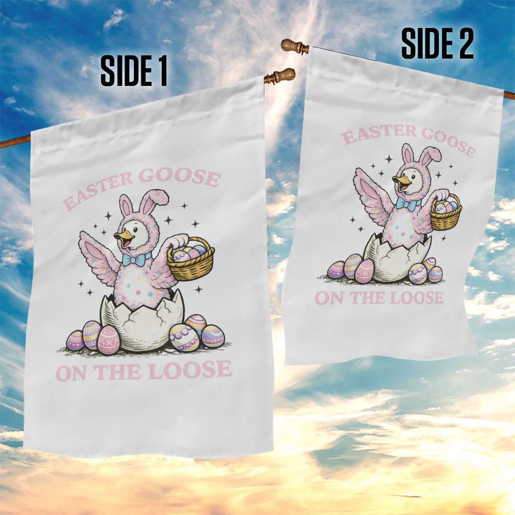 Easter Goose On The Loose Garden Flag Funny Easter Egg Hunt Gift TS12 Print Your Wear